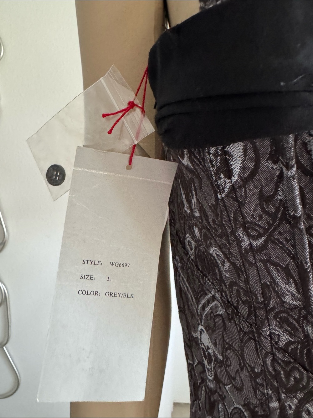 Tripp NYC Black and Gray Lace-Up Skull Print Bustier Cami - Picture 4 of 8